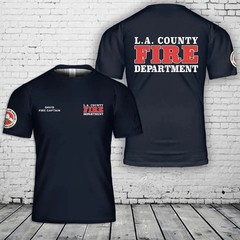 Custom Name And Rank Los Angeles County Fire Department – LACoFD T-Shirt 3D