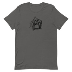 Anarchy Symbol Unisex T-Shirt Black, Gray, Blue, Red, or White Vintage Faded
