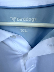 BIRDDOGS THE BABY FADE POLO SHIRT WHITE SZ XL
