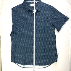 7 Diamonds 4 Way Stretch Dress Shirt Mens Large Preppy Wicking Modern Geometric
