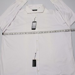 Desoto NWD Hai Dress Shirt Size 47 18.5 in Solid White 100% Cotton