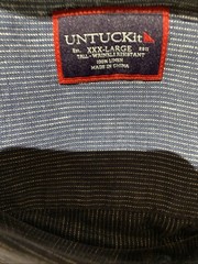 UNTUCKit,CANON,Mens Shirt XXXL, Tall Regular ,Wrinkle Resistant 100% Linen, SS