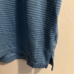 Ben Hogan Polo Shirt Mens Sz L Blue Striped Short Sleeve Performance Golf Silky