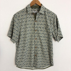 Tommy Bahama Island Zone Silk Blend Shirt Mens S Geometric Travel Resort Camp