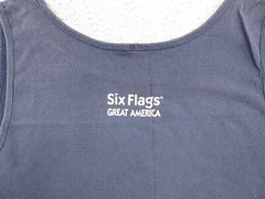Vintage Six Flags Shockwave Coaster Dudes Tank Top Single Stitch Shirt Read