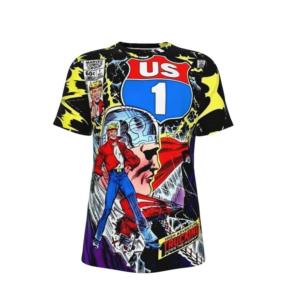 US1 COMIC BOOK ALL OVER PRINT SHIRT ALL OVER PRINT SHIRT SMALL TO 5XL