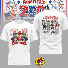 Buc-ee’s America 250th Anniversary Shirt 1776-2026 July 4th USA Beaver Tee