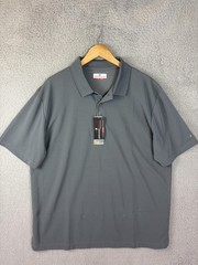 Grand Slam Polo Shirt Mens XL Gray Solid Golf Performance Stretch UPF 50 New Men