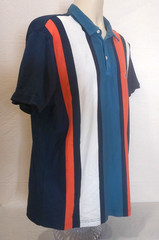 Original Penguin Men’s XL Vertical Stripe Polo Shirt Preppy