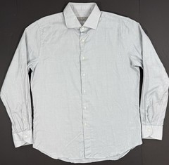 Canali Mens Dress Shirt Size 42 16.5 Gray Long Sleeve Made In Italy