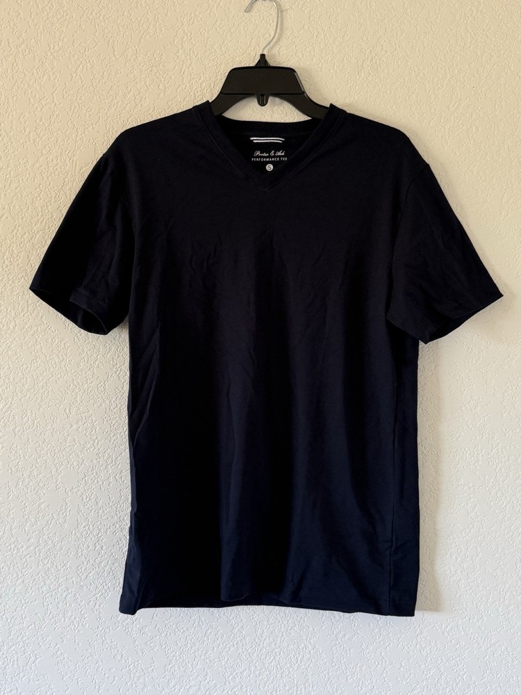 Porter & Ash Mens Small Navy Performance T-Shirt Stretch Soft Comfort Essentials