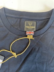 Triumph Motorcycles T-Shirt Mens Medium Newlyn Jet Black Graphic Logo Cotton
