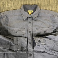 LL Bean Mens Large Tall Blue Cotton Chamois Flannel Shirt Long Sleeve 0MT04