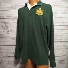 Vintage Polo Ralph Lauren Shirt Mens XL Green Rugby Bleeker Street 67 Equestrian