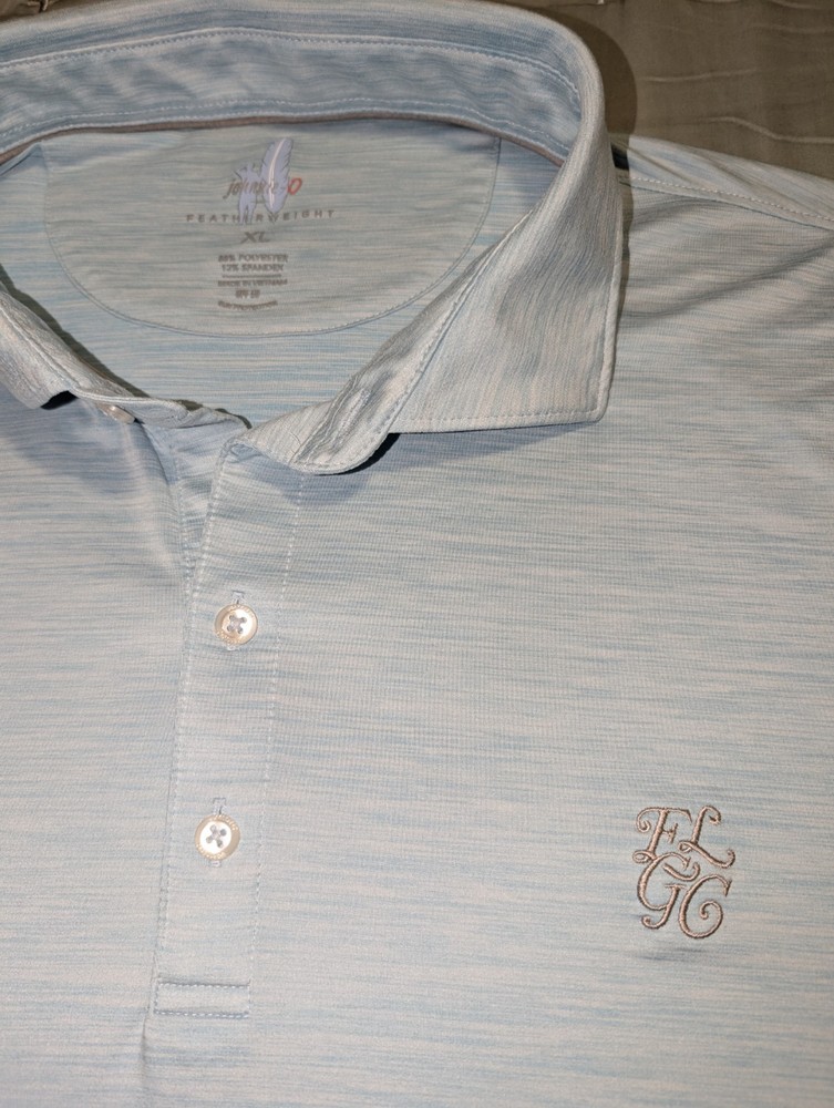 Johnnie-O Polo Shirt Mens XL Gray East Lake Golf Club Atlanta GA Featherweight