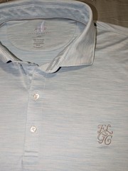 Johnnie-O Polo Shirt Mens XL Gray East Lake Golf Club Atlanta GA Featherweight