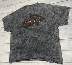 VTG Hawaiian Lava Shirt Mens 2XL Black Acid Wash Graphic Hawaii USA Distressed
