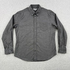 Ash & Erie Shirt Mens Medium Gray Slim Fit Button Down Long Sleeve Cotton Blend