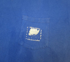 Vintage 2001 Hanes Beefy-T Blue NASA Space Program Graphic T-Shirt Pocket Tee XL