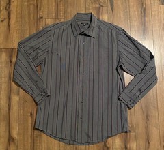 #1230 George Striped Long Sleeve Shirt Men’s M 38-40 100% Cotton Multicolor
