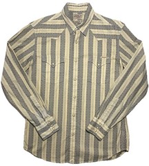 Lucky Brand Shirt Mens Medium Pearl Snap Western Aztec 100% Cotton NEW