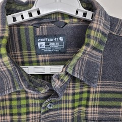 Carhartt Shirt Mens 2XL Lot 3 Plaid Flannel Button Front Long Sleeve Workwear