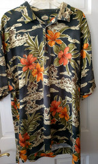Tommy Bahama Polo Shirt Tropical Tiki Village Island Print Resort Cruise XL