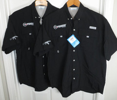 *Lot of 2* Columbia PFG Mens Bahama II Shirts Medium Pioneer Arms Rifle Hunting