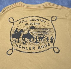 Howler Brothers T-Shirt Mens XL Gold Long Sleeve Heed The Call Graphic Tagless