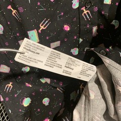 Disney Our Universe Hocus Pocus Graphic Print Button-Up Shirt Black Large