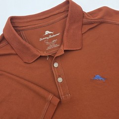 Tommy Bahama Men’s XL Supima Cotton Emfielder Polo Burnt Orange Short Sleeve