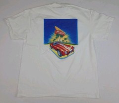 Vintage In N Out Burger California Print T Shirt Art Multicolor Double Sided 90s