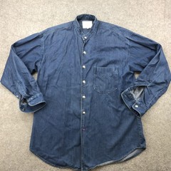 Vintage Stubbs Denim Shirt Mens Medium Western Pearl Snap Buffalo Nickel USA 90s