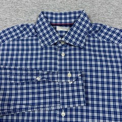 Eton Shirt Men 16 / 41 Blue Plaid Slim Fit Long Sleeve Button Up City Preppy