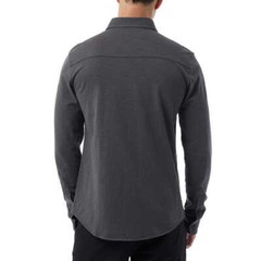 32 Degrees Men’s Long Sleeve Button Down Shirt, Knit Fabrication, Relaxed Fit