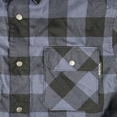 Flylow Flannel Shirt Mens Medium Blue Buffalo Plaid Snap Front Excellent