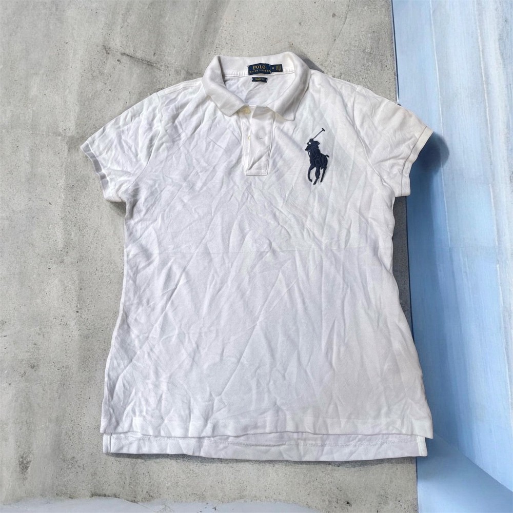 Polo Ralph Lauren Mens Big Pony Skinny Fit Polo Shirt Size Medium White