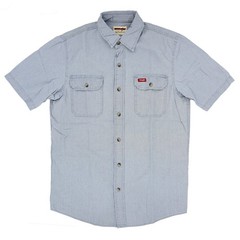 Wrangler Authentic Men’s Shirt Button-up Short Sleeve, 2-Button Down Pockets