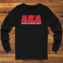 AKA American Kickboxing Academy Gym Men’s Long Sleeve Black T-Shirt S-3XL