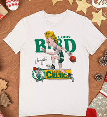 Larry Bird Vintage 1980s Boston White Men S-234XL T-shirt