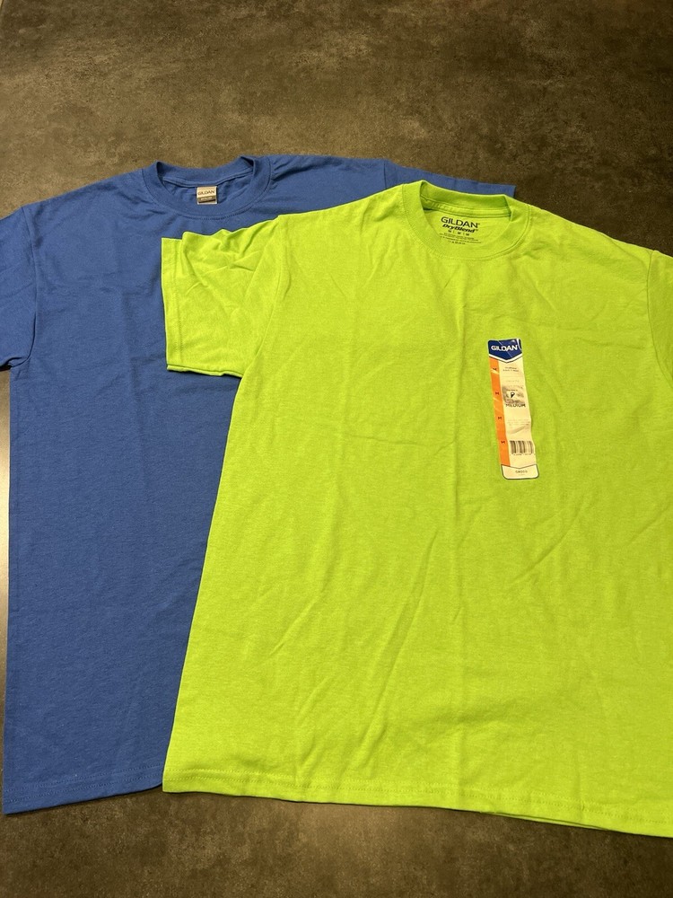 New Gildan Dry-Blend Adult Size Medium Tshirt | 2 Pack | Moisture Wicking