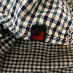 Woolrich Navy Gingham Button Down Long Sleeve Shirt Outdoor Gorpcore Men’s Large