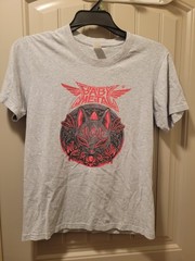 Babymetal Band Kitsune Cat Mask Shirt Adult Size Small S Gray / Baby Metal