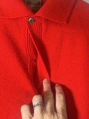 Vintage Slack Bar Deauville Hotel Polo Shirt Mens Large Red Acrylic Miami Beach