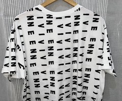 Vivienne Westwood Men’s White/ Black All-over Print Classic T-shirt – Size XL