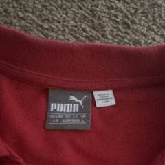 PUMA Ferrari Men’s L Red Cotton Breathable Short Sleeve Polo Shirt
