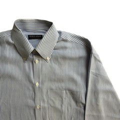 80s Giorgio Armani button down stripe shirt BLACK tag highest peak