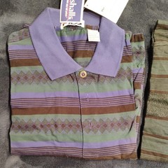 Lot of 4 Mens Golf Polo Shirt Large, Fila, vintage new with tags see description