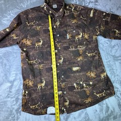 Columbia PHG Shirt Mens XL Hunting Long Sleeve Camo Buck All Over Print