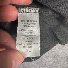 Gustin T Shirt Mens XL Gray Heather Cotton Blend Minor Pilling Made In USA